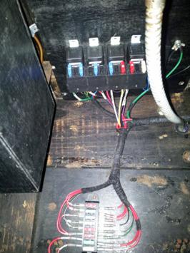 Relays were fitted to the lighting circuits to reduce the load through the 80 year old switch gear.